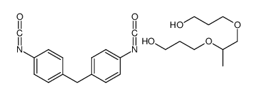 3-[2-(3-hydroxypropoxy)propoxy]propan-1-ol,1-isocyanato-4-[(4-isocyanatophenyl)methyl]benzene Structure