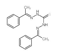 Carbonothioic dihydrazide, bis (1-phenylethylidene)-结构式