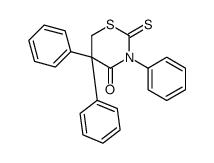 3,5,5-triphenyl-2-sulfanylidene-1,3-thiazinan-4-one结构式