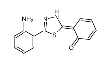 6-[5-(2-aminophenyl)-3H-1,3,4-thiadiazol-2-ylidene]cyclohexa-2,4-dien-1-one结构式