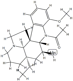 1-Acetyl-17-methoxyaspidospermidin-3α-ol结构式