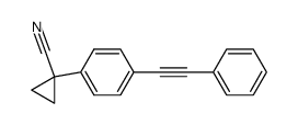 1-[4-(Phenylethynyl)-phenyl]-cyclopropanecarbonitril Structure