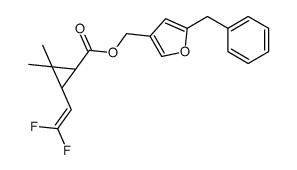 (5-benzylfuran-3-yl)methyl (1S,3S)-3-(2,2-difluoroethenyl)-2,2-dimethylcyclopropane-1-carboxylate结构式