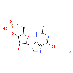 Guanosine, cyclic 3',5'-(hydrogen phosphate), monoammonium salt结构式