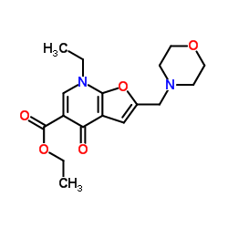 Furo[2,3-b]pyridine-5-carboxylic acid,7-ethyl-4,7-dihydro-2-(4-morpholinylmethyl)-4-oxo-,ethyl ester结构式