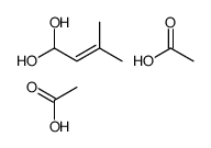 acetic acid,3-methylbut-2-ene-1,1-diol Structure