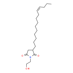 1-(2-hydroxyethyl)-3-(tetradecenyl)pyrrolidine-2,5-dione结构式
