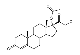17α-Acetoxy-21-chlor-4-pregnen-3,20-dion结构式