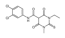 1-ethyl-3-methyl-4,6-dioxo-2-thioxo-hexahydro-pyrimidine-5-carboxylic acid 3,4-dichloro-anilide结构式