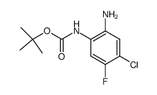 (2-amino-4-chloro-5-fluoro-phenyl)-carbamic acid tert-butyl ester结构式
