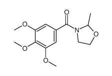 (2-methyl-1,3-oxazolidin-3-yl)-(3,4,5-trimethoxyphenyl)methanone结构式