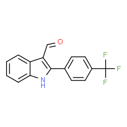 1H-Indole-3-carboxaldehyde,2-[4-(trifluoromethyl)phenyl]-(9CI)结构式