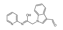1H-Indole-1-acetamide,3-formyl-N-2-pyridinyl-(9CI) structure