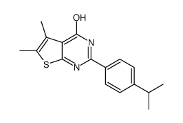 5,6-dimethyl-2-(4-propan-2-ylphenyl)-3H-thieno[2,3-d]pyrimidin-4-one结构式