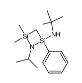 tert-butyl-(1-isopropyl-4,4-dimethyl-2-phenyl-[1,2,4]azadisiletidin-2-yl)-amine Structure
