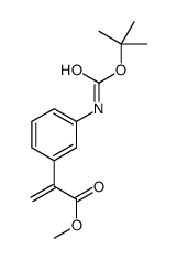 methyl 2-[3-(tert-butoxycarbonylamino)phenyl]prop-2-enoate Structure