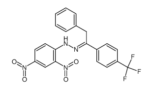 N-(2,4-Dinitro-phenyl)-N'-[2-phenyl-1-(4-trifluoromethyl-phenyl)-eth-(E)-ylidene]-hydrazine Structure