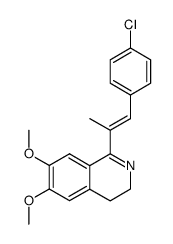 1-[2-(4-chloro-phenyl)-1-methyl-vinyl]-6,7-dimethoxy-3,4-dihydro-isoquinoline结构式