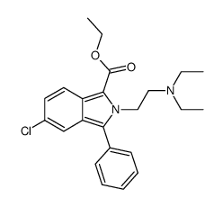 5-chloro-2-[2-(diethylamino)ethyl]-3-phenylisoindole-1-carboxylic acid ethyl ester Structure