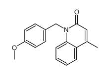 1-[(4-methoxyphenyl)methyl]-4-methylquinolin-2-one结构式