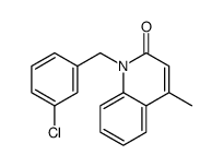 1-[(3-chlorophenyl)methyl]-4-methylquinolin-2-one Structure