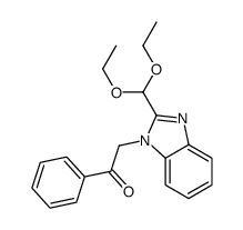 2-[2-(diethoxymethyl)benzimidazol-1-yl]-1-phenylethanone结构式