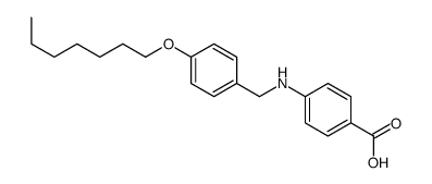 4-[(4-heptoxyphenyl)methylamino]benzoic acid Structure