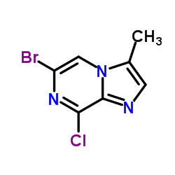 6-溴-8-氯-3-甲基咪唑并[1,2-a]吡嗪结构式