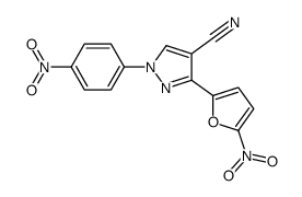 3-(5-nitrofuran-2-yl)-1-(4-nitrophenyl)pyrazole-4-carbonitrile Structure