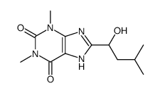 8-(1-hydroxy-3-methyl-butyl)-1,3-dimethyl-3,7(9)-dihydro-purine-2,6-dione Structure