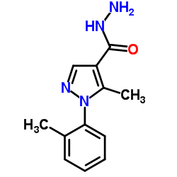 5-METHYL-1-O-TOLYL-1H-PYRAZOLE-4-CARBOHYDRAZIDE structure