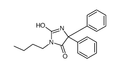3-butyl-5,5-diphenylimidazolidine-2,4-dione结构式