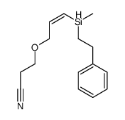 3-[3-[methyl(2-phenylethyl)silyl]prop-2-enoxy]propanenitrile结构式