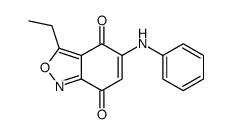 5-anilino-3-ethyl-2,1-benzoxazole-4,7-dione结构式