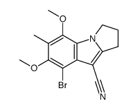 8-Bromo-5,7-dimethoxy-6-methyl-2,3-dihydro-1H-pyrrolo[1,2-a]indole-9-carbonitrile Structure