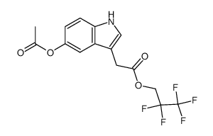 (5-Acetoxy-1H-indol-3-yl)-acetic acid 2,2,3,3,3-pentafluoro-propyl ester Structure