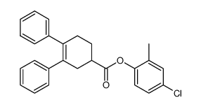 3,4-Diphenyl-cyclohex-3-enecarboxylic acid 4-chloro-2-methyl-phenyl ester结构式