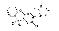 N-(4-Benzenesulfonyl-2,5-dichloro-phenyl)-C,C,C-trifluoro-methanesulfonamide Structure