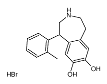 7,8-dihydroxy-1-(2-methylphenyl)-2,3,4,5-tetrahydro-1H-3-benzazepine hydrobromide结构式