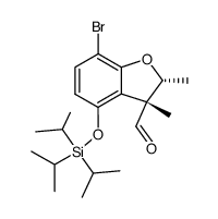(2R,3R)-7-bromo-2,3-dimethyl-4-((triisopropylsilyl)oxy)-2,3-dihydrobenzofuran-3-carbaldehyde结构式
