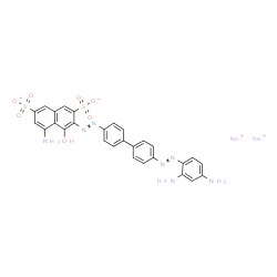 5-Amino-3-[[4'-[(2,4-diaminophenyl)azo]-1,1'-biphenyl-4-yl]azo]-4-hydroxy-2,7-naphthalenedisulfonic acid disodium salt Structure