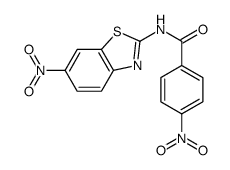 N-(6-Nitrobenzothiazol-2-yl)-4-nitrobenzamide结构式