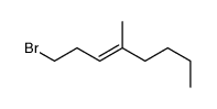 1-bromo-4-methyloct-3-ene结构式