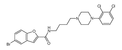 5-Bromo-benzofuran-2-carboxylic acid {4-[4-(2,3-dichloro-phenyl)-piperazin-1-yl]-butyl}-amide结构式