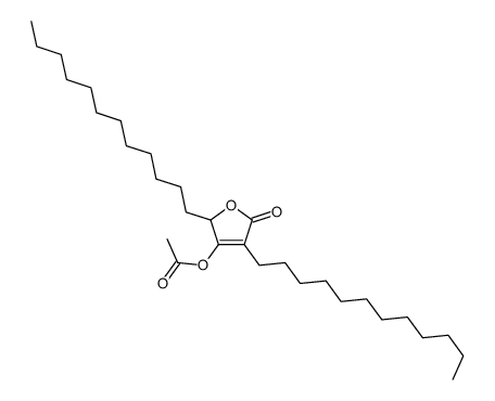 (2,4-didodecyl-5-oxo-2H-furan-3-yl) acetate Structure