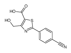 2-(4-cyanophenyl)-4-(hydroxymethyl)-1,3-thiazole-5-carboxylic acid Structure