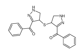 [4-[(3-benzoyl-4,5-dihydro-1H-pyrazol-4-yl)sulfanyl]-4,5-dihydro-1H-pyrazol-3-yl]-phenylmethanone Structure