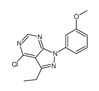 4-chloro-3-ethyl-1-(3-methoxyphenyl)pyrazolo[3,4-d]pyrimidine结构式