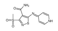 3-methylsulfonyl-5-(pyridin-4-ylamino)-1,2-thiazole-4-carboxamide结构式