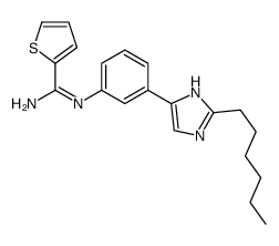 N'-[3-(2-hexyl-1H-imidazol-5-yl)phenyl]thiophene-2-carboximidamide结构式